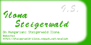 ilona steigerwald business card